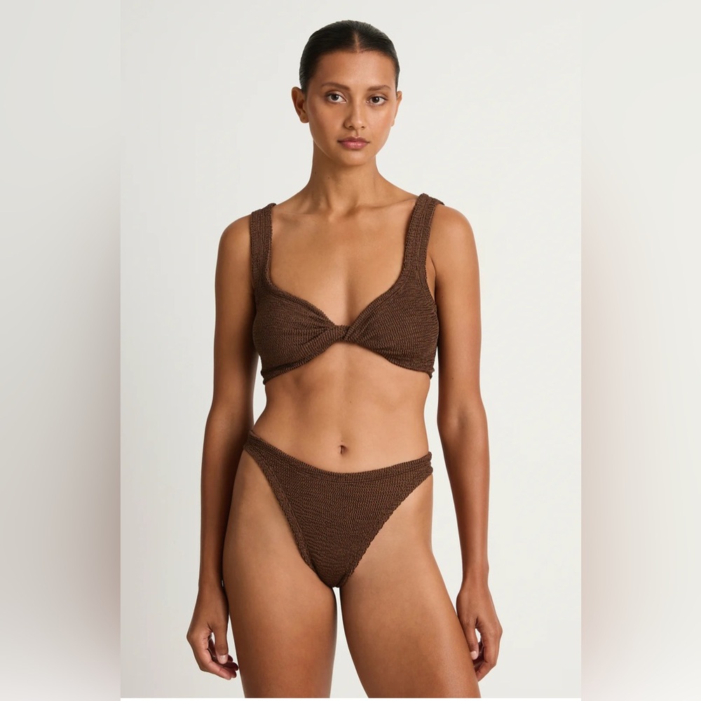 *Never Worn**Still in Original Packaging* Hunza G Juno Bikini in Metallic Brown